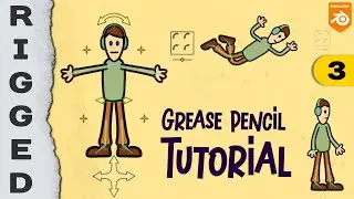 How to make 2D Rigged Character in Blender | Grease Pencil Tutorial (Part 3)