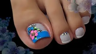 Como hacer flores en tus uñas / diseño de uñas para pies #nailart #naildesing