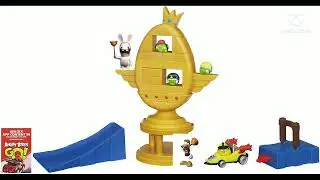 Rayman raving rabbids angry birds go! jenga trophy cup challenge game