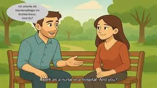 Learn German: Easy A1 German Story: Conversation in park (English Translation)