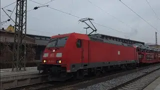 Autozug mit Baureihe 185 4K