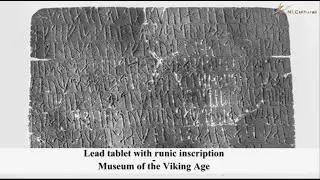 Lead tablet with runic inscription  at The Museum of the Viking Age