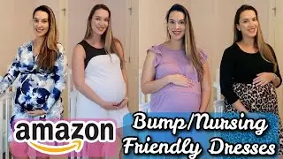 HUGE AMAZON TRY-ON HAUL 2021 PT.2  | Bump Friendly, Maternity & Nursing Dresses - 32 Weeks Pregnant