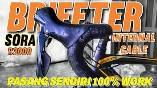 Cara Memasang Kabel Briefter Roadbike / kawat Brifter Internal Cable Dan Rem || Shimano Sora R3000