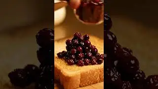 Created with Klipx.app - Melting Bilberry Butter &mdash; 8K ASMR Close-Up on Toast