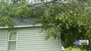 Couple wakes up to tree falling through their roof