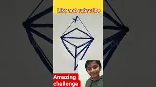 one line draws the shape don't cross ❌ and overlap 😮🤯 #viral #shorts #ytshorts #onelinedraw #drawing