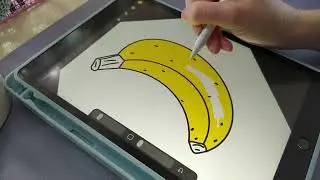 ASMR relaxing color with me on an iPad, realistic pencil on paper scratching and tapping sounds