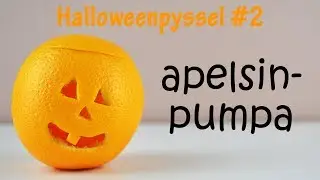 Halloweenpyssel | halloweenpumpa av en apelsin