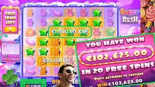 MISSION 100K R&eacute;ussie ! sur le SUGAR RUSH ! avec un spin &agrave; 100 !