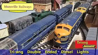 Lighting Tri-ang Double Ended Diesels, OO Gauge Pool Table Project Model Railway - Part 28A.