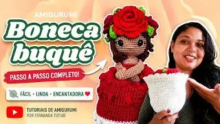 Tutorial Completo: Boneca Amigurumi Reversível que Vira Buquê (Fácil para Iniciantes) PDF 12,00