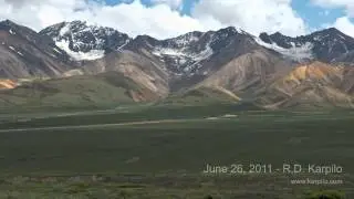 Polycrome Glacier Change Video, Denali National Park, Alaska (1916 - 2011)