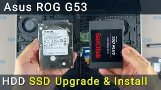 Замена и установка SSD или жестки диск в ноутбук Asus ROG G53