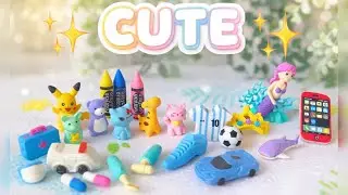 Cute Erasers Unboxing 😍 | Mini Toys & Stationery Surprise | Satisfying & Aesthetic
