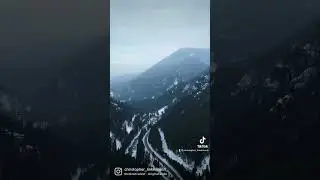 Beautiful Winter Drone Footage of Mountains