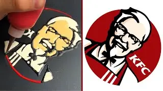 Fast Food Logos Pancake Art: McDonalds, KFC, Taco Bell, SubWay