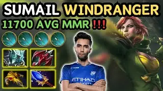 🔥 SUMAIL WINDRANGER Midlane Highlights 7.35c 🔥 11700 AVG MMR Pub Match - Dota 2