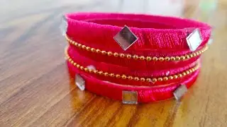 new model easy and beautiful diy silk thread bangle making at home
