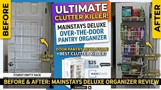 Mainstays Over the Door Rack Organizer with 6 Tier Adjustable Shelves ( Unboxing & Review)
