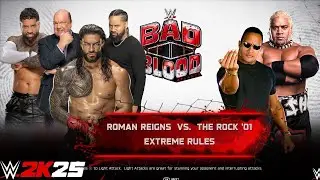 Full Match - Roman Reigns vs The Rock: Extreme Rules Match at Bad Blood | WWE 2k25 