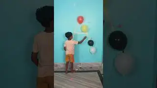 Popping Balloons A Letter 🎈🧒 #balloon #kidshorts #popping