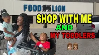 SHOP WITH KIA💕 AT FOOD LION WITH MY TODDLERS👧🏽🧒🏽