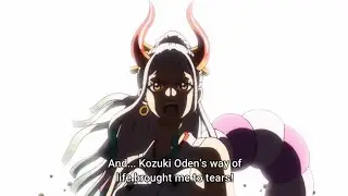 One piece 1007 English sub - Yamato tells about how Oden influenced him - Yamat protects Momonosuke