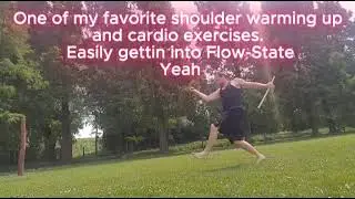 Warming up Freestyle Stick Fighting Flow. Personal Training Rotterdam.Street MMA.