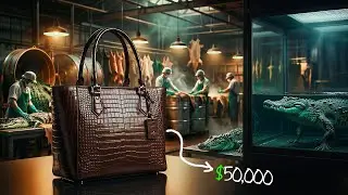 Crocodile Leather Factory - How Exotic Skin Becomes $70,000 Luxury Bags (Full Process)