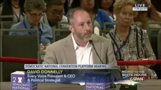 David Donnelly Speaks at Platform Committee Hearing