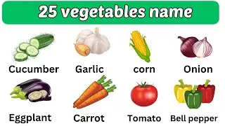 25 vegetables name in English |  vegetables vocabulary with picture