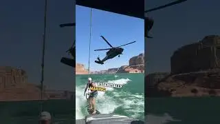 Blackhawk Helicopter Creates New Waves for Surfer 😲 😲