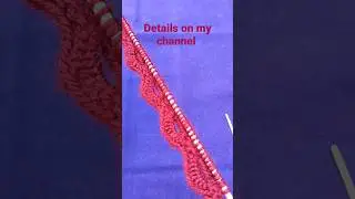 Knitting Easy Scallops Border Design|Cast On Designer stitches|Rk Crochet Shorts Video #rkcrochet