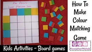 How To make Board games at Home //Colour Matching games// Lockdown indoor Games // Kids Activities