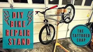 DIY BIKE REPAIR STAND: Easy to build cheap DIY mountain bike stand