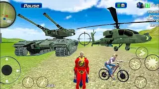 Amazing Iron Hero Gangster City - Open City Tank and Helicopter - Android Gameplay