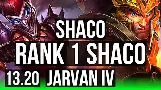 SHACO vs J4 (JNG) | Rank 1 Shaco, 10/1/7, 2.4M mastery, 500+ games, Godlike | KR Challenger | 13.20