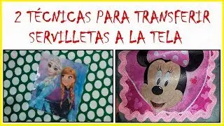 Cómo transferir servilletas a la tela | 2 Técnicas | DIY