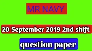 #NAVY_MR_EXAM_ANALYSIS #MR_EXAM_2019 mr navy 20september 2nd question|