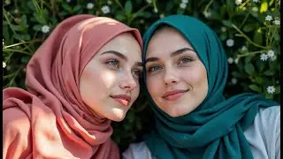 A Beautiful Moment of Love Between Two Women with Hijab : Heartfelt and Pure 🌸💕