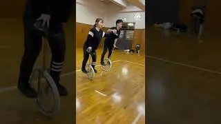 Duo Performs Incredible Balancing Tricks On Unicycle