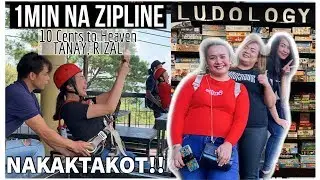 1 min na Zip Line sa TANAY RIZAL || LUDO boardgames & cafe