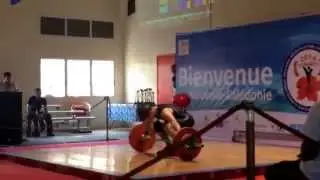 Aydan McMahon 92kg snatch- Oceania Weightlifting Championships 2014