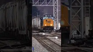 SD70Mac Leading Grain Train!!! #railroad #train #shorts