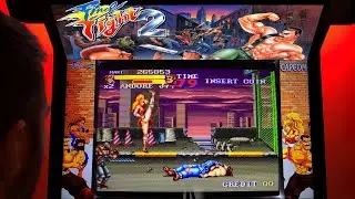 Final Fight 2 (Bootleg) Arcade Cabinet MAME Playthrough w/ Hypermarquee