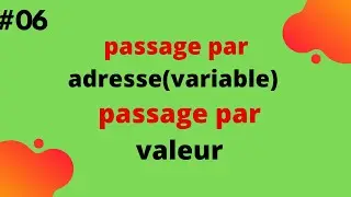 fonction et procédure (passage par adresse et passage par valeur) algorithme et langage c darija