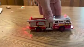 custom Code 3   1/64  scale  Diecast  FDNY fire truck working lights and siren.  Engine 73