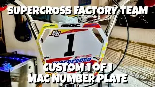 @SupercrossBMX.  Factory Team Custom 1 of 1 MAC Components Number Plate for #001 of 35 SX250  29&rdquo;