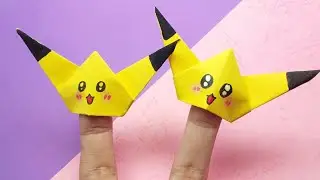 DIY : Pikachu Paper Finger Puppets - Craft For Kids - Paper Craft Easy